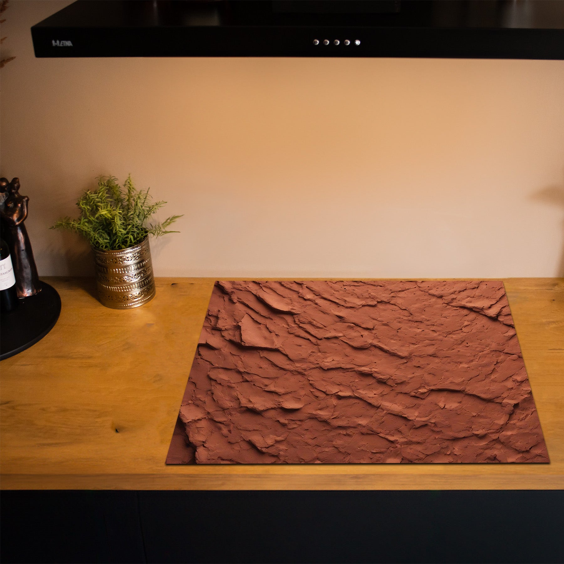 Herdabdeckplatte - Clay - Gebrochenes Terracotta