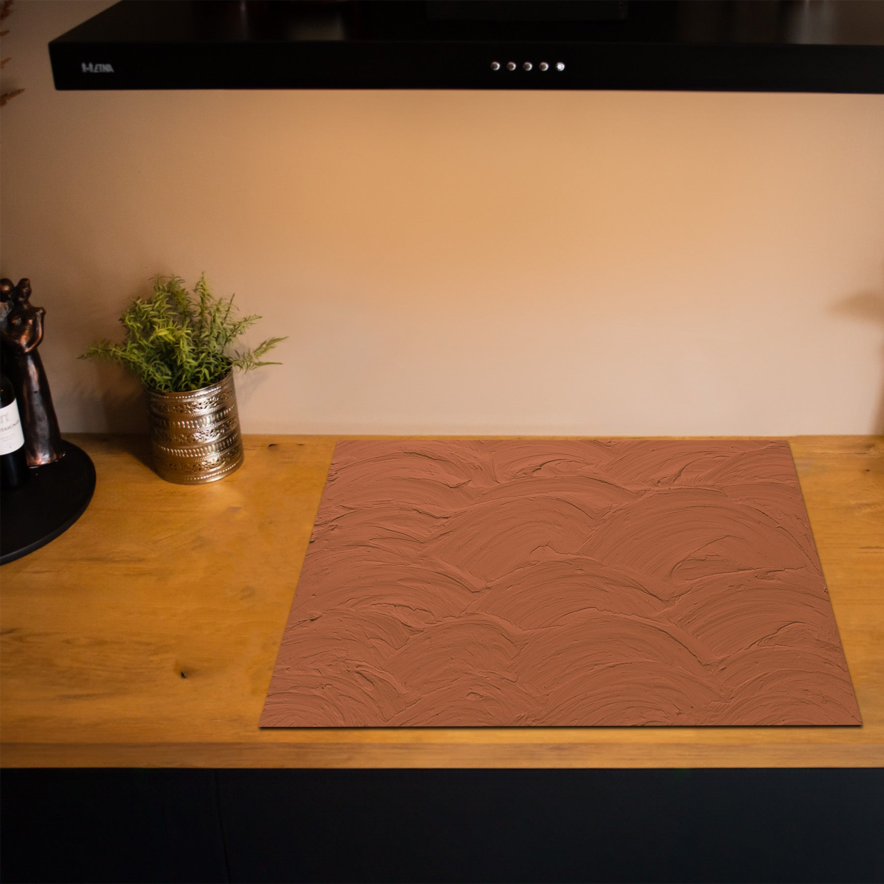Herdabdeckplatte - Clay - Handgestrichenes Terracotta